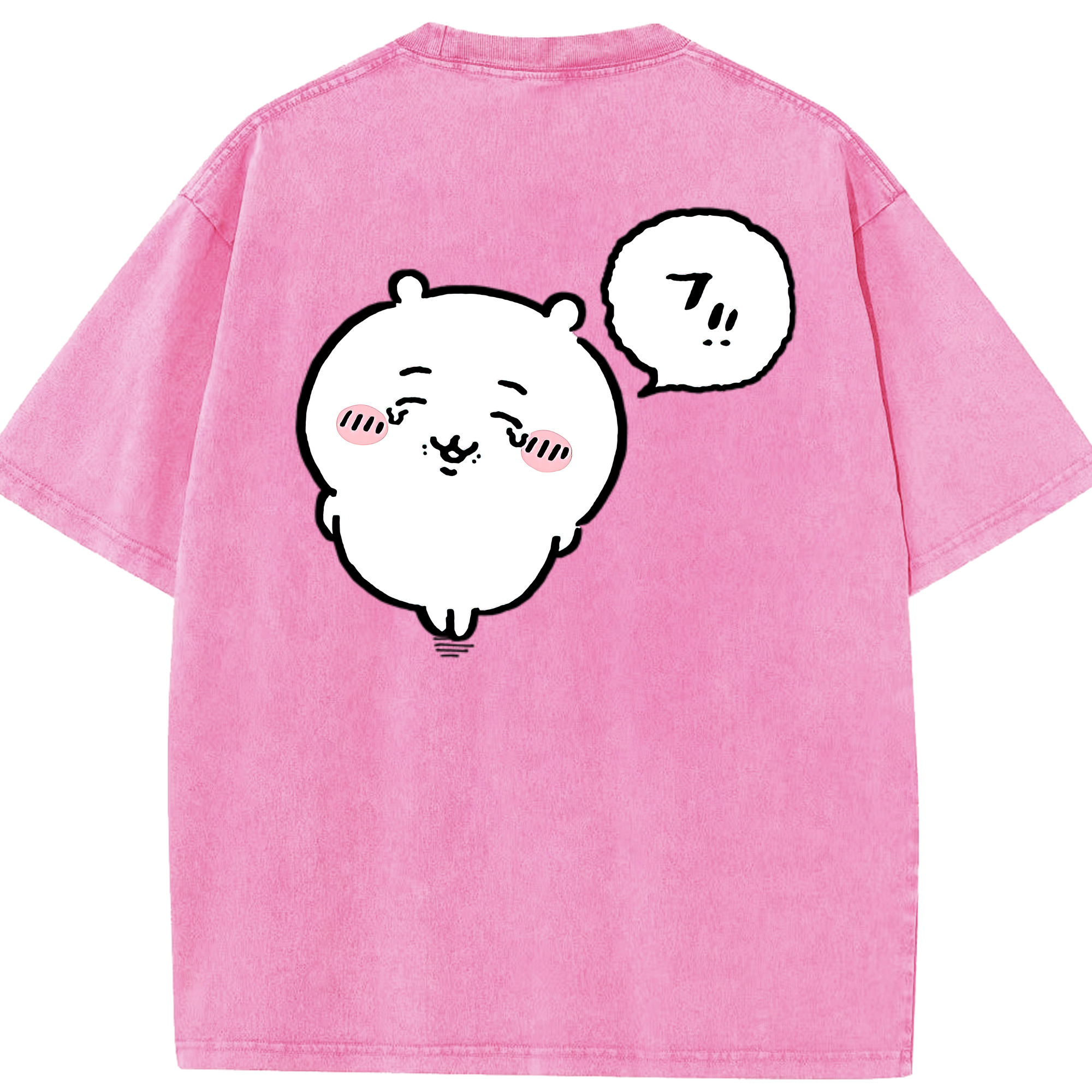 （画像用） ちいかわ ちいかわ Chii-kawa chiikawa 綿100% ヴィンテージ風 半袖Tシャツ（背面プリント）